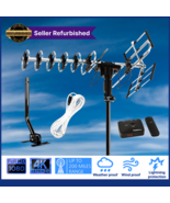 TV Antenna Outdoor 360 Degree Rotation + Mount Pole 200 Miles antena tv ... - $45.67 CAD
