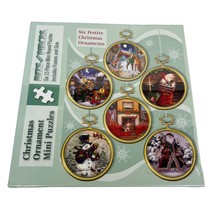 Bits and Pieces Christmas Ornament Mini Puzzles 6 Ornaments New - £17.53 GBP