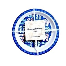 Tommy Bahama Kids Flip-Flops Lunch Plates Melamine Nautical Beach 4-Pc Blue - £13.75 GBP
