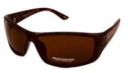 Skechers Mens Sunglass Tortoise Rectangle Wrap Plastic, Brown Lens S8034... - £17.77 GBP