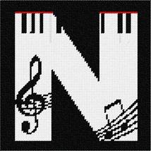 Pepita Needlepoint kit: Letter N Music, 7&quot; x 7&quot; - £40.06 GBP+