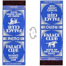 Vintage Matchbook Cover Palace Club Reno NV Horse Race Kino Miller HL beer 1930s - £11.83 GBP
