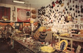 Virginia City Nevada Unposted Vintage Postcard Interior Totem Trading Post - $9.89