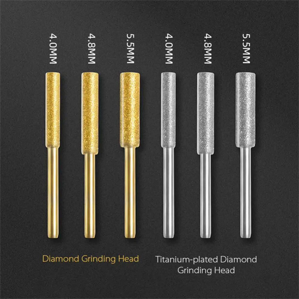 House Home 8Pcs Diamond Coated Cylindrical Burr 4mm Chainsaw Aener Stone File Ch - £19.28 GBP