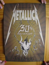 Metallica Poster Skull 30th Anniversary Fillmore - $269.42
