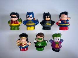 Fisher-Price Little People DC Super Heroes Friends Chunky Lot of 7 Toys Batman - £19.41 GBP