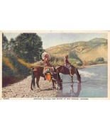 Apache NativeAmerican Indians Watering Horses Rio Navajo AZ Fred Harvey ... - $7.43