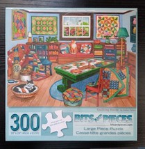Bits and Pieces Jigsaw Puzzle; Quilting Room By Parker Fulton;  300 pieces - $11.00