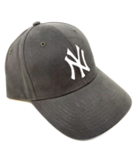 MLB NEW YORK YANKEES NY LOGO GREY ADJUSTABLE CURVED BILL BASEBALL HAT CA... - £12.66 GBP