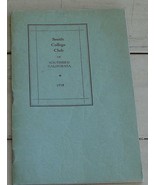Vintage Soft Cover Smith College Club, Southern California, 1938, GD CND - $8.13 CAD