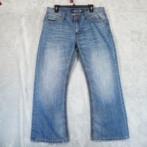 Seven7 Jeans Men&#39;s 36x30 (34x28) Boot Cut Low Rise Flap Pockets Distress... - $27.55