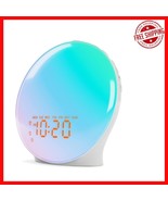 Smart Sunrise Simulation Alarm Clock with Full LED Display &amp; Wireless Sp... - $946.88 MXN