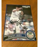 NY YANKEES AUTOGRAPHED TOMMY JOHN Large Photo Baseball Foundation Card 4... - £14.26 GBP