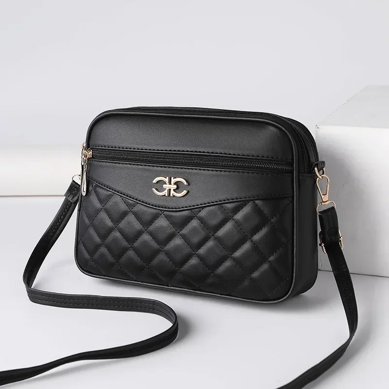 New Four Layer High Capacity Middle Aged Women&#39;s Bag Fashion Lingge Cros... - $21.08