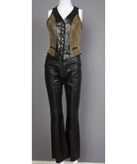 Jitrois Black Stretch Leather Pants sz 36 Laced Stitching US 6 - 8 Jim M... - £278.76 GBP