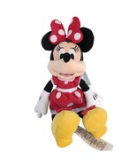 NWT Disney Store Minnie Mouse 13&quot; Plush Beanie Stuffed Animal Red Polka Dot - $21.12 CAD
