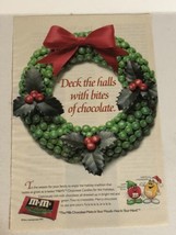1994 M&amp;Ms Christmas Vintage Print Ad Advertisement pa18 - $6.92