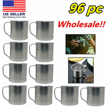 Wholesale Lot 96pc Stainless Steel Coffee Soup Mug Tumbler Camping Mug Cup 16oz - £116.80 GBP