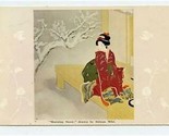 Morning Snow drawn by Suizan Miki Postcard Japan NYK Line  - $17.82