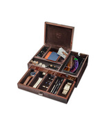 Solid Ash Wood Mens Valet Tray &amp; Mens Jewelry Box Organizer - $521.96