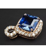 Special Royal Blue Sapphire 9.70Ct 925 Sterling Silver Rose Gold Plated ... - $65.00