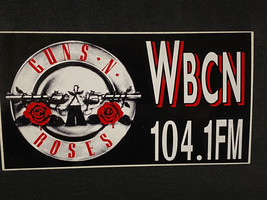 WBCN 104.1 FM GREAT WOODS 1990s GUNS N ROSES Concert Tour 6.5&quot; Sticker A... - £20.92 GBP