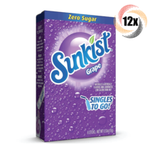12x Packs Sunkist Singles To Go Grape Drink Mix ( 6 Packets Each ) .53oz - £21.08 GBP