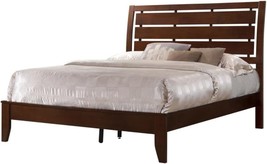 Serenity Eastern King Bed With Rich Merlot Panel, Brown, From Coaster Home - £404.71 GBP