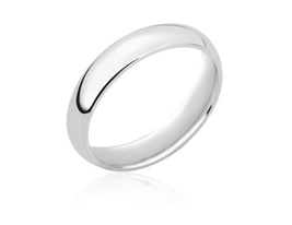 ADIRFINE 925 Sterling Silver 4MM Comfort Fit Wedding Band Ring - £21.34 GBP