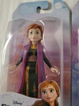 2 New Mattel Disney Princess Frozen Figures Elsa &amp; Anna 3.5&quot; Small Doll Set Lot - £14.75 GBP