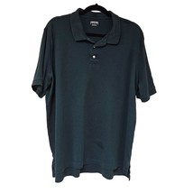 Lands End Shirt Mens XL Green Short Sleeve Polo Cotton Business Casual - £12.65 GBP