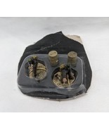 Set Of (2) Military Infantry Squad Soldier Miniatures With 2 Barrels Of Oil - $27.16 CAD