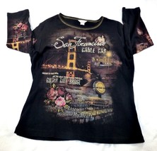 Christopher &amp; Banks San Francisco Cable Car Graphic Long Sleeve Shirt XL - $19.00