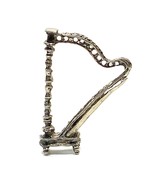 Vtg Sterling Silver Musical Instrument Stringed Harp Figure Display Mini... - $52.95 CAD
