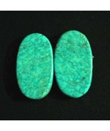 Natural Tibetan Turquoise Oval Shape pair Cabochon for earring Loose Gem... - $25.00