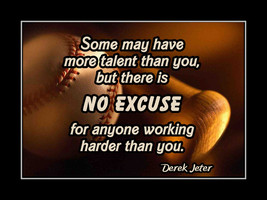 Derek Jeter Inspirational Baseball Quote Print Poster Print Wall Art Gift - $22.99+