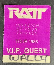 Ratt Invasion of Your Privacy Tour backstage Pass 1985 Chicago Vintage P... - $16.82