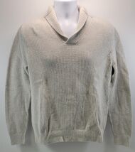V) EXPRESS Men Waffle Knit Pullover Long Sleeve Sweater Shirt Top Cotton... - $19.79