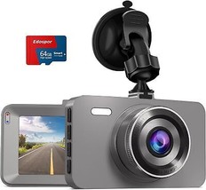 Dash Cam for Cars with 64G SD Card 3&#39;&#39; IPS Screen Car Camera 176 Wide An... - £56.91 GBP