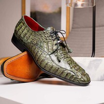 Apricena Genuine Caiman Crocodile Dress Derby's Shoes Woodgreen image 9