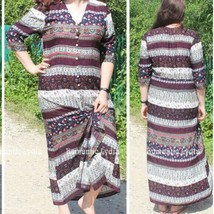 Print Floral Loose Boho Bohemian Beach Maxi Dress - $651.66 MXN