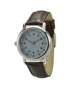 Backwards Watch Numbers Elegant Gray Face Personalized Free shipping wor... - £33.57 GBP