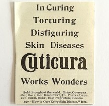 Cuticura Skin Medical 1894 Advertisement Victorian Quack Medicine ADBN1hh - £7.97 GBP