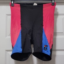 VTG 80s Bellwether Black Red Blue Padded Road Cycling Bike Shorts USA Sz M READ - £21.99 GBP