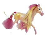 VINTAGE 1987 KENNER FASHION STAR FILLIES DARCI HORSE / PONY PINK YELLOW TOY - $23.75