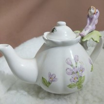Khim Miniature Fairie Ceramic White  Teapot Read Notes See Photos 4&quot;H  6 &quot;W - $16.85
