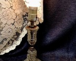 Working Antique-Vintage Cut Crystal Glass Hobnail Table Lamp 10 3/4” Tall - $14.85
