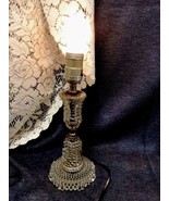 Working Antique-Vintage Cut Crystal Glass Hobnail Table Lamp 10 3/4” Tall - £11.85 GBP