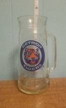 Detroit Tigers 7&quot; Tall Glass Mug Beer Stein MLB Clear - £7.49 GBP