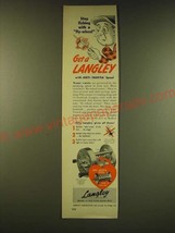 1949 Langley Lakecast Fishing Reel Ad - Stop fishing with a fly-wheel - $18.49